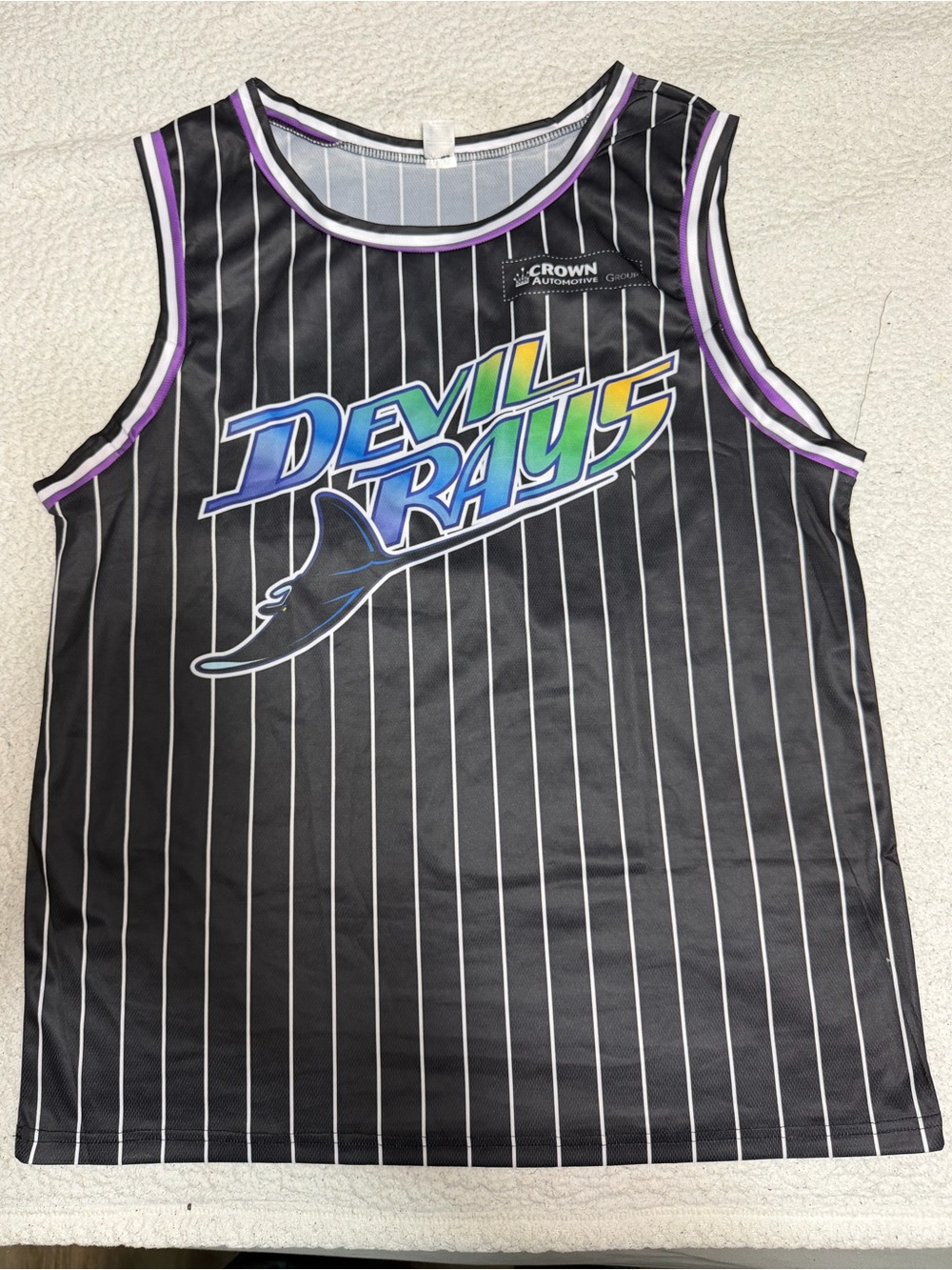 Brett Phillips #35 Tampa Bay Devil Rays SGA Mens XL Basketball Jersey